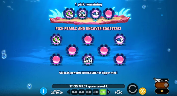 Manta Mayhem – boosterite valimine enne Free Spins forvoore