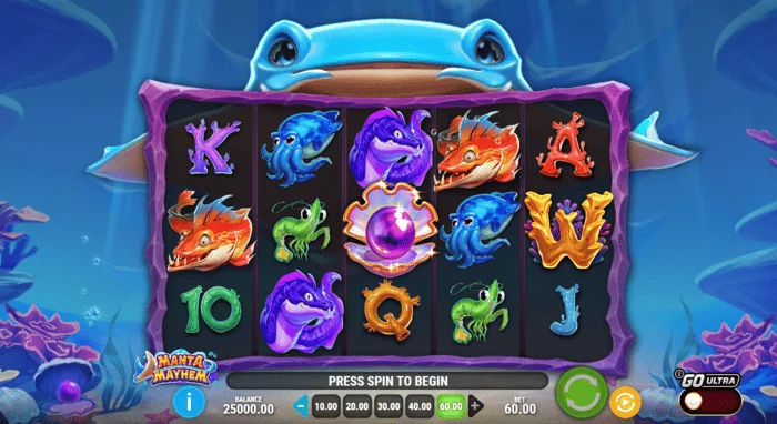 Manta Mayhem – mänguekraan rullikute ja manta-reiga